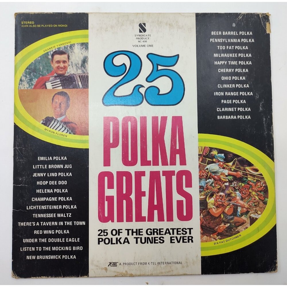25 Polka Greats Vol.1 Vinyl LP (1971) K-Tel – Vintage Polka Collection